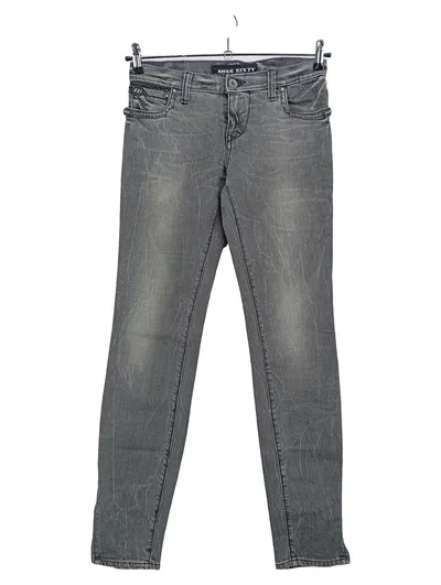 MISS SIXTY Damen Jeans Skinny Fit W27/36/S Grau Casual Reißverschluss Biodrówki