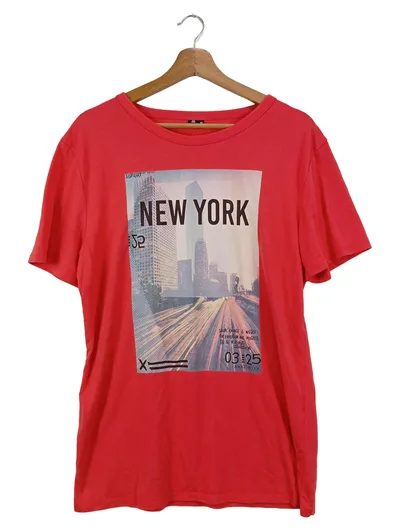FIREFLY Herren T-Shirt Gr. 48/M Rot Streetwear New York Print