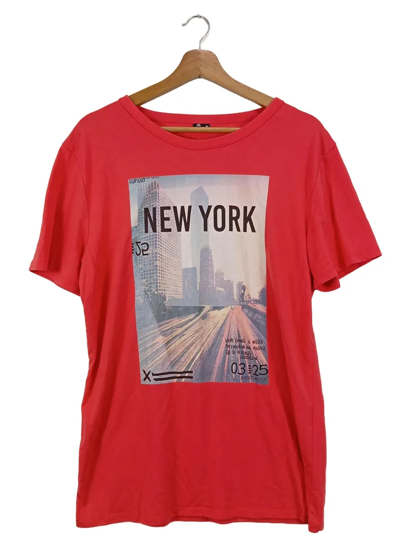 FIREFLY Herren T-Shirt Gr. 48/M Rot Streetwear New York Print 1