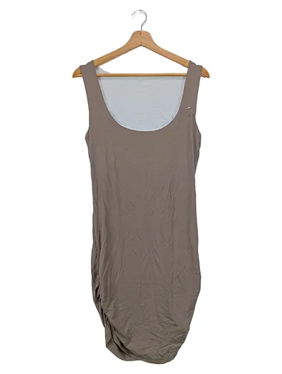 MARC CAIN Damen Freizeitkleid Gr. 40/L Braun Viskose Elasthan Midi