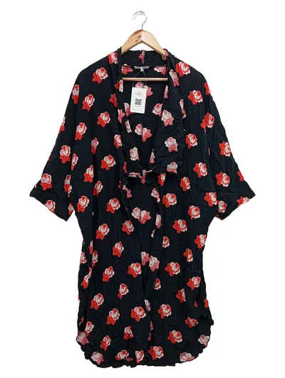 GANNI Damen Strickjacke Schwarz Floral 42/L Bohemian