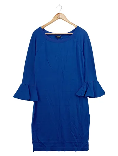 CLAUDIA STRäTER Damen Freizeitkleid Gr. 40/L Blau Elegant Midikleid Viskose