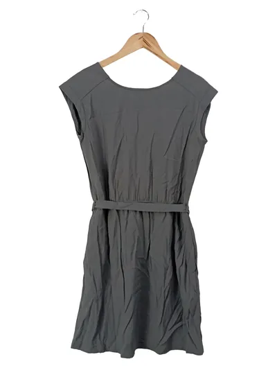 MARC O POLO Damen Strickkleid Gr. 38/M Grau Wickelkleid Viskose Elegant