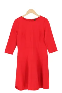 ANN TAYLOR Etuikleid Rot Gr. 38/M Business Elegant Midikleid Viskose 1