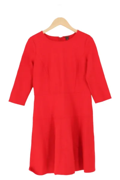 ANN TAYLOR Etuikleid Rot Gr. 38/M Business Elegant Midikleid Viskose