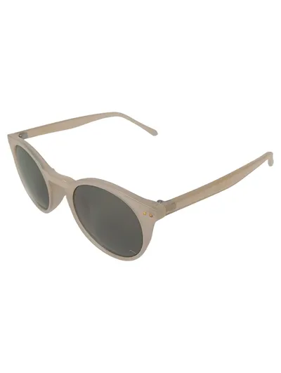 & OTHER STORIES Sonnenbrille Damen Retro Rund Beige Creme