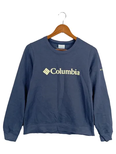 COLUMBIA Damen Sweatshirt Gr. 34/XS Blau Casual Sportlich Logo-Print