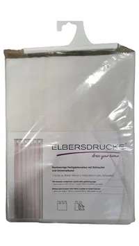 ELBERSDRUCKE Schal Vorhang Schlaufen Universalband Gestreift Beige 140x300 1