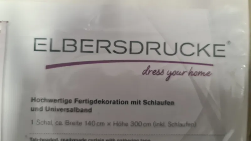 ELBERSDRUCKE Schal Vorhang Schlaufen Universalband Gestreift Beige 140x300 2