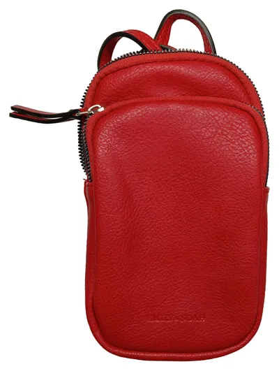 Emily & Noah Handytasche Umhängetasche Rot Leder Crossbody Mini Bag