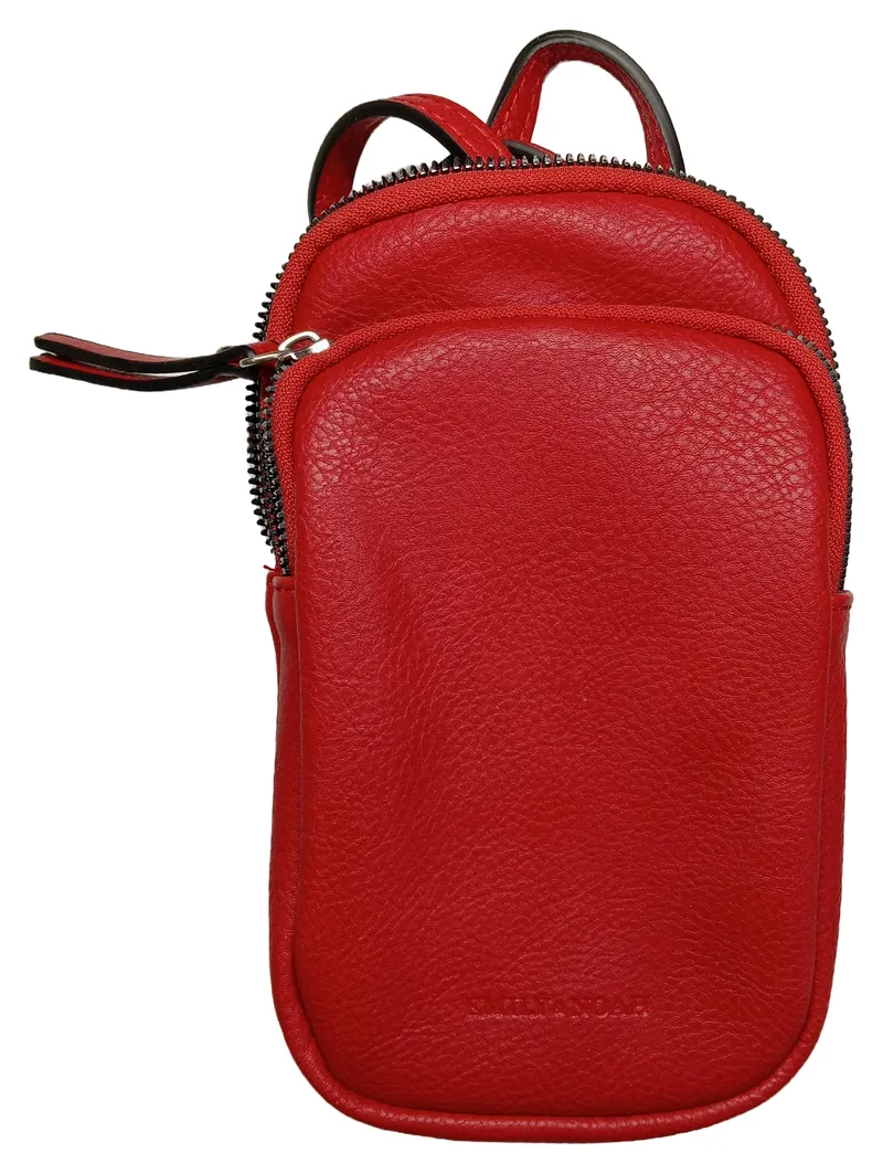 Emily & Noah Handytasche Umhängetasche Rot Leder Crossbody Mini Bag 1