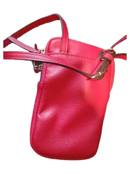 Emily & Noah Handytasche Umhängetasche Rot Leder Crossbody Mini Bag 2