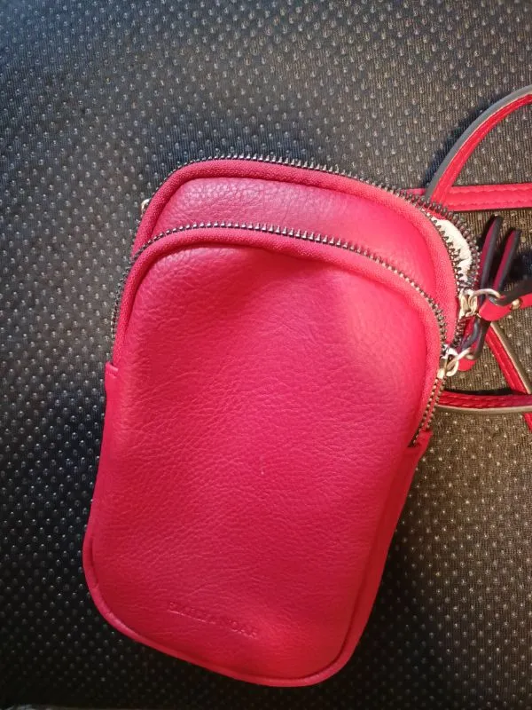 Emily & Noah Handytasche Umhängetasche Rot Leder Crossbody Mini Bag 3