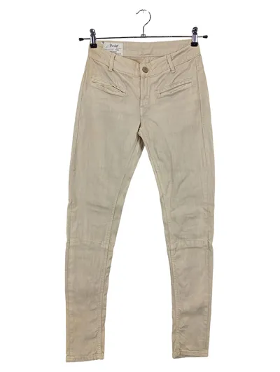 DONDUP Damen Jeans Straight Leg W27/36/S Beige Casual Baumwolle Elastan