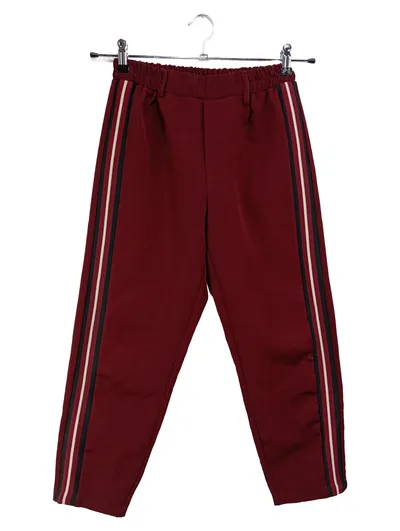 BARENA Damen Stoffhose Gr. S Rot Casual mit Seitenstreifen