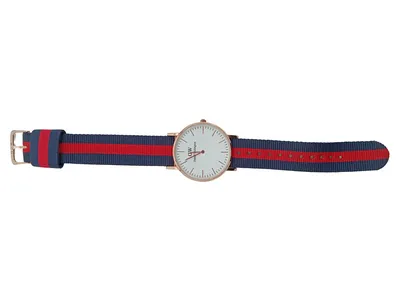DANIEL WELLINGTON Armbanduhr 6755 Klassisch Mehrfarbig Edelstahl Textil 37mm
