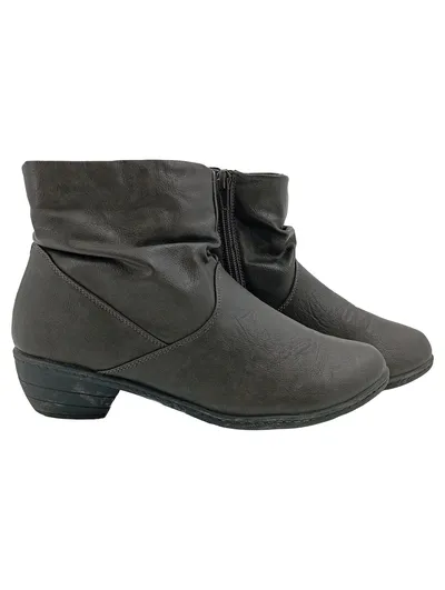 LAURA BERG Damen Stiefel Gr. 38 Grau Klassisch Elegant Vintage