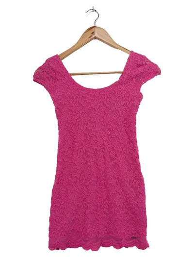 ABERCROMBIE KIDS Freizeitkleid Kinder Gr. 128 Rosa Spitze Bohemian