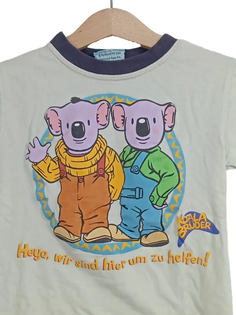 Die Koala Brüder Kinder T-Shirt Gr. 98 Beige Kurzarm Print 2