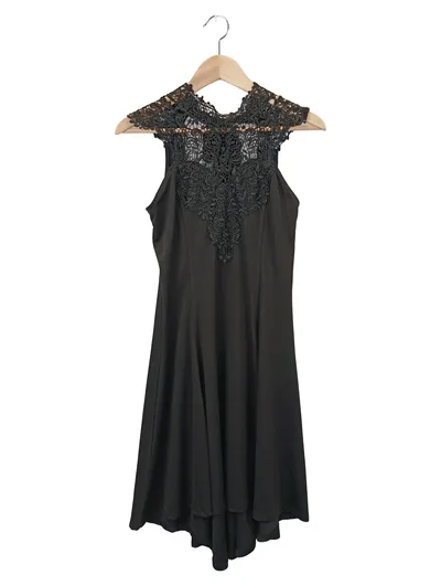 MOLLY BRACKEN Damen Abendkleid Schwarz Spitze Gr. 34/XS Elegant