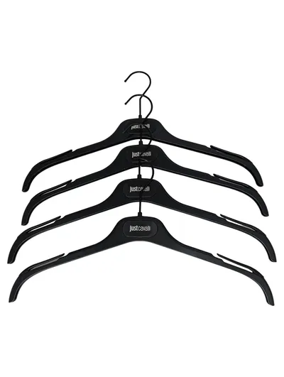 JUST CAVALLI Kleiderbügel Schwarz Kunststoff 41cm Set 4 Stück Luxus
