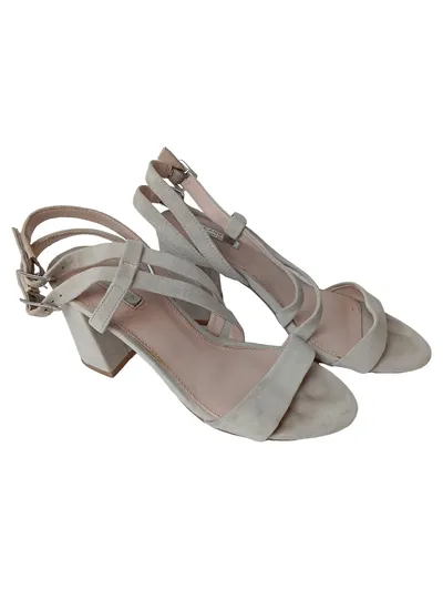 CARVELA Damen Peeptoe Sandalen Grau Gr. 36 Elegant Klassisch Absatz