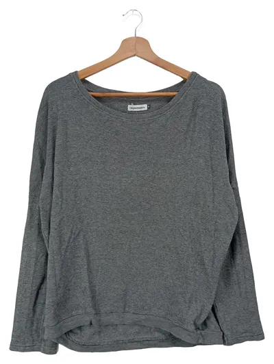 CLEPTOMANICX Damen Sweatshirt Grau Gr. 38/M Streetwear Vintage
