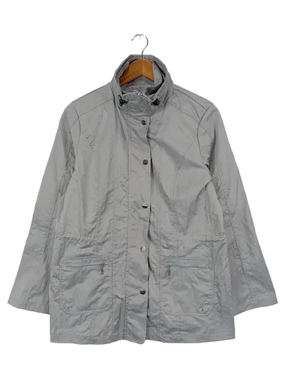 NAVIGAZIONE Damen Leichte Jacke Gr. 36/S Grau Klassisch Übergangsjacke