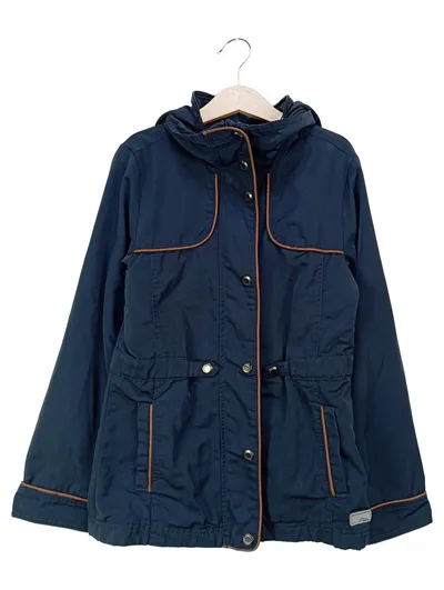S.OLIVER Kinder Übergangsmantel Gr. 140 Blau Kapuze Casual Streetwear