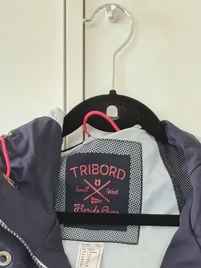 Tribord Kinder Outdoorjacke Gr. 164 Blau Kapuze Windjacke