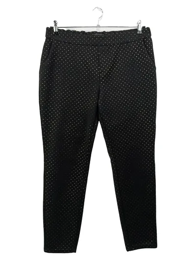 PULZ JEANS Damen Stoffhose L29 Schwarz Punkte Glitzer Gr. 40 Casual