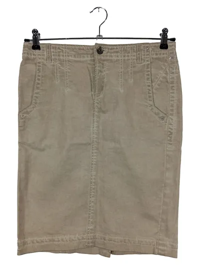 Marc Cain Damen Bleistiftrock Cordrock Beige Gr. 40 L Klassisch Büro