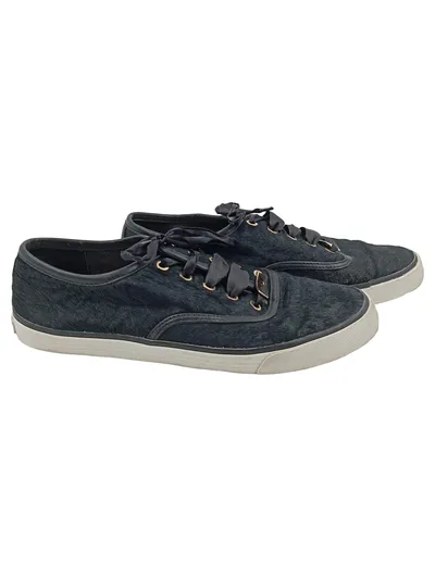 CARVELA Sneaker low Damen 41 Schwarz Fell-Optik Schleife Gold-Akzente