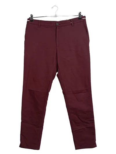 ZARA Herren Stoffhose Chino Bordeaux Rot Gr. M W31 Casual