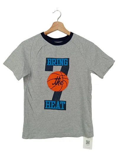 GYMBOREE Kinder Sport Shirt T-Shirt Grau Gr. L Basketball Print
