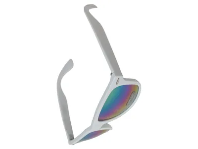 CAPELLI Damen Sonnenbrille Wayfarer Stil Weiß Regenbogen Gläser Modisch