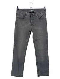 ANGELS Damen Jeans Tapered Fit W32/40/L Grau Casual Stretch 1