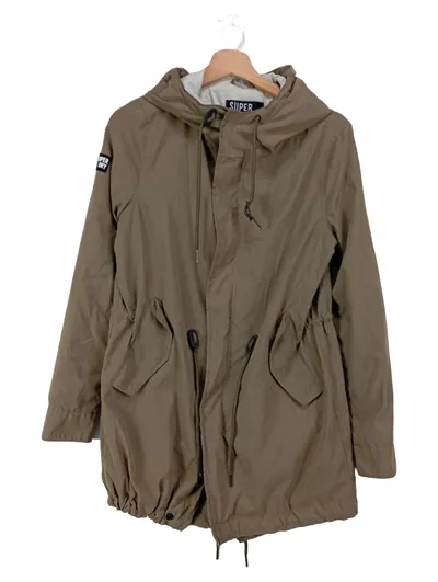 SUPERDRY Damen Sweatjacke Parka Braun Gr. 36/S Casual Kapuze