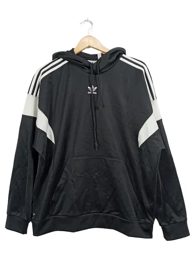 Adidas Originals Kapuzenpullover Herren Gr. M Schwarz Hoodie Trefoil