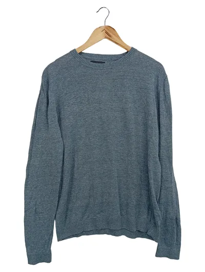 ASOS Herren Pullover Gr. 48/M Blau Klassisch Casual Baumwolle