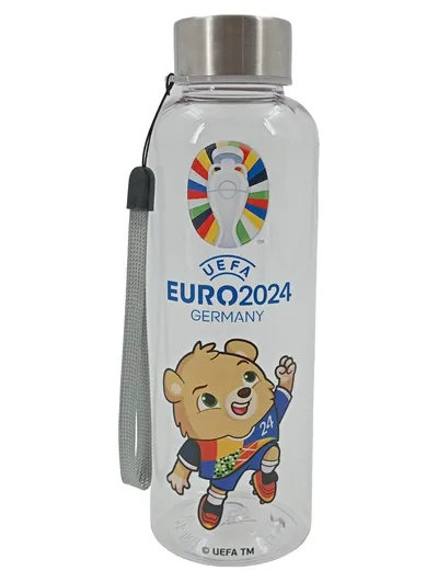 UEFA Euro 2024 Albärt Bär Trinkflasche Transparent 19cm Kunststoff
