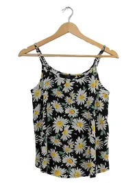 Cotton On Top Camisole Damen Gr. 34/XS Schwarz Blumenmuster Sommer Trägertop 1
