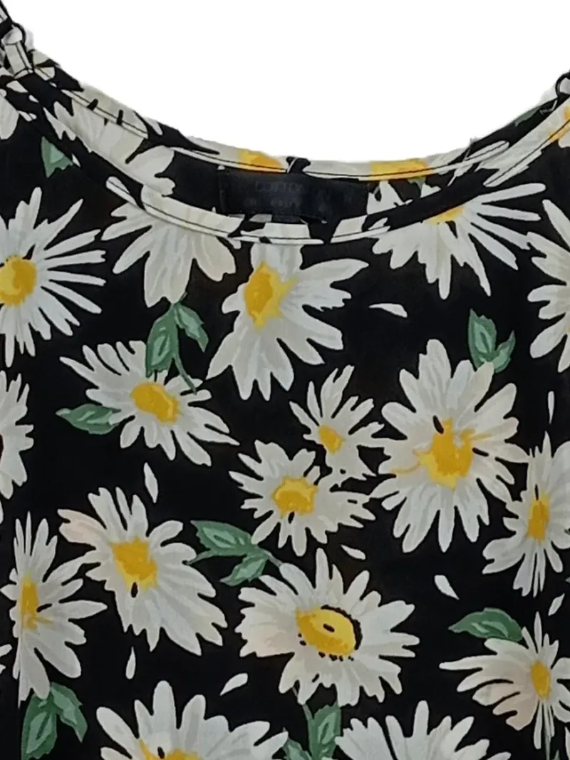 Cotton On Top Camisole Damen Gr. 34/XS Schwarz Blumenmuster Sommer Trägertop 4
