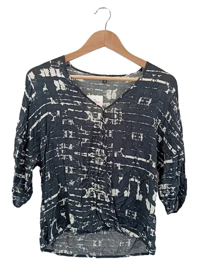 MAVI Damen Bluse Gr. 36;S Blau Abstrakt Viskose Casual