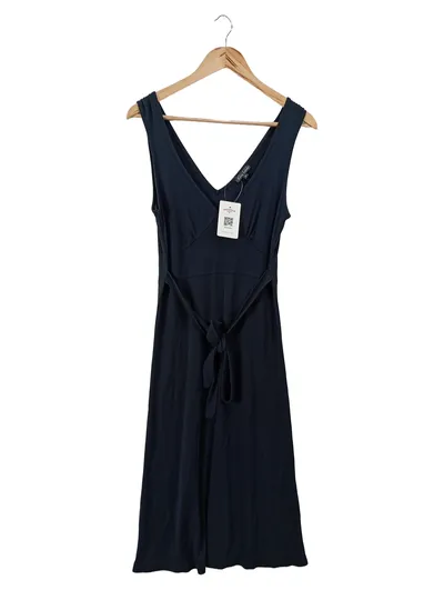 KING LOUIE Damen Freizeitkleid Gr. 38/M Blau Elegant Vintage Midikleid