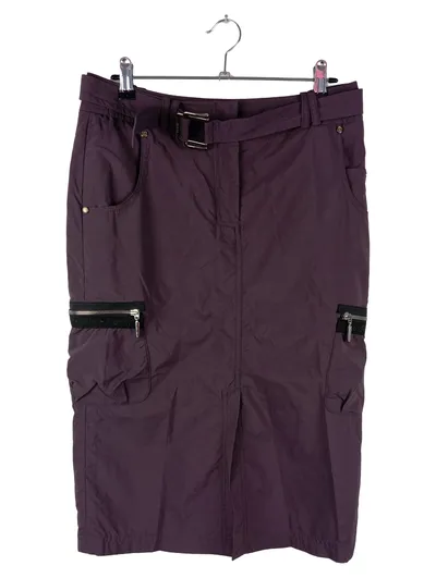 AIRFIELD Damen Faltenrock Gr. 36/S Lila Midirock Streetwear Elegant