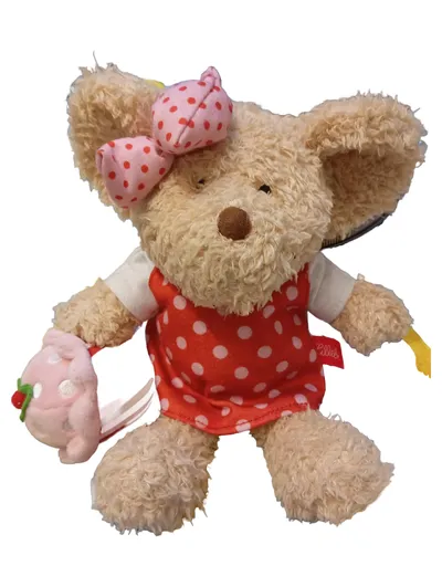 Simba Baby Kuscheltier Maus Kleid Herz Mehrfarbig 22cm Plüschtier