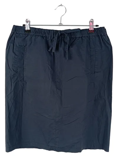 ASPESI Damen Faltenrock Gr. 44/XXL Blau Baumwolle Midirock Klassisch Elegant
