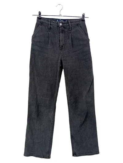HOLLISTER Damen High Waist Jeans W24/32/XXS Grau Ultra High-Rise Dad