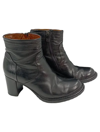 ALBERTO FERMANI Stiefelette Damen 38.5 Schwarz Leder Klassisch Elegant